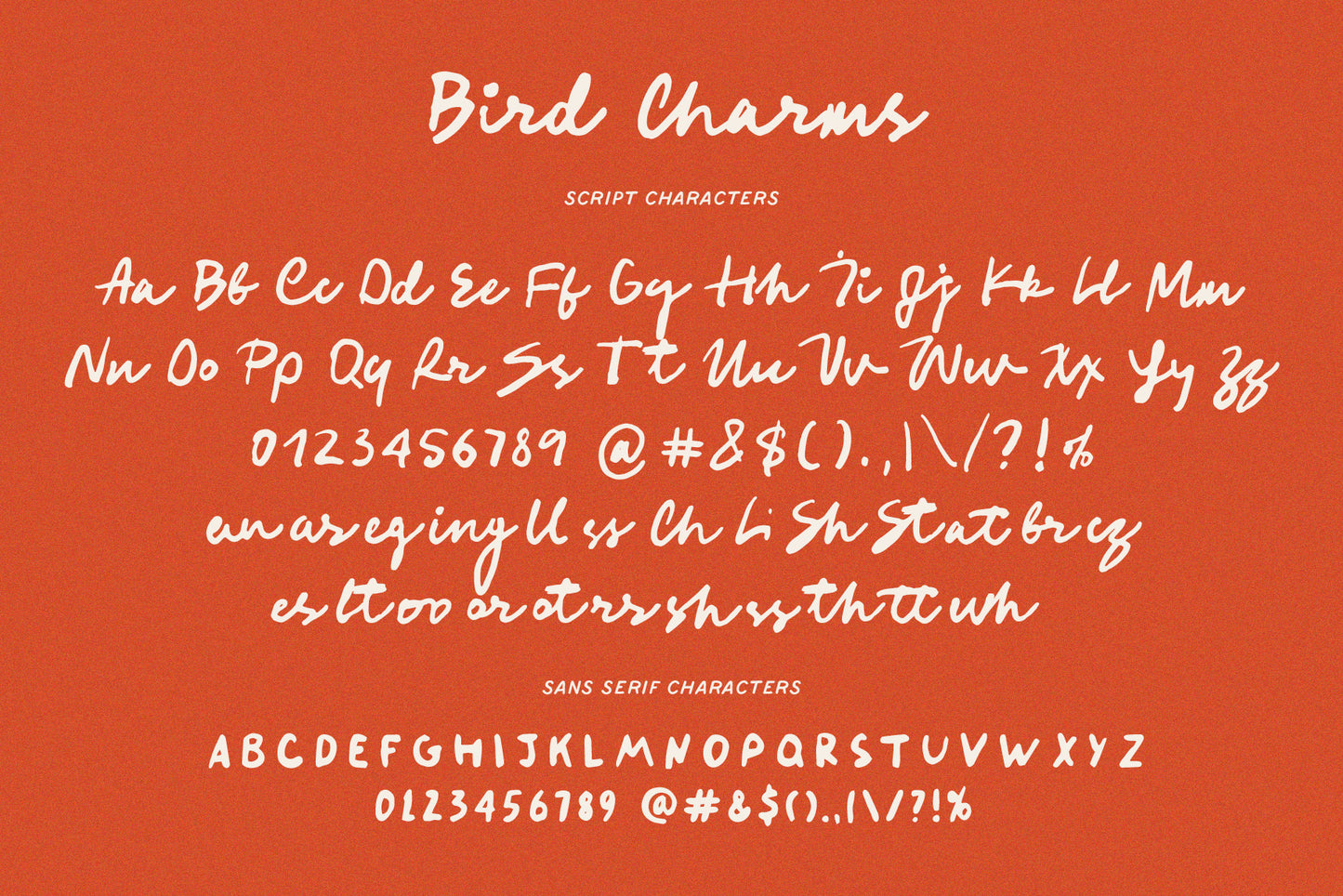 Bird Charms Handwritten Font Pair