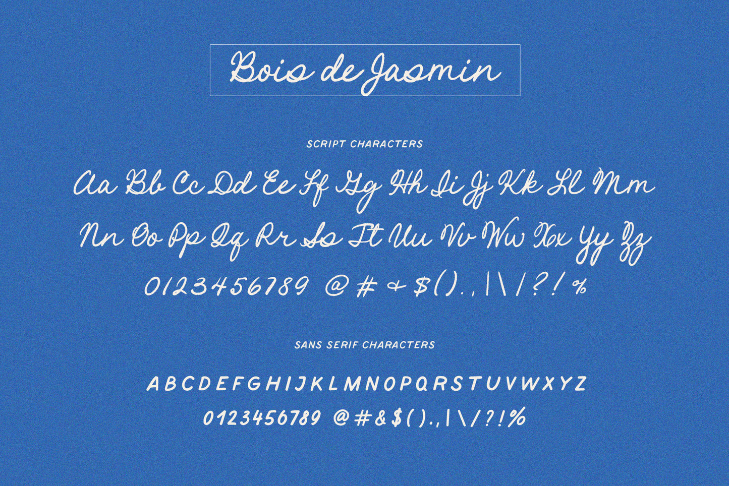 Bois de Jasmin Wedding Font Pair