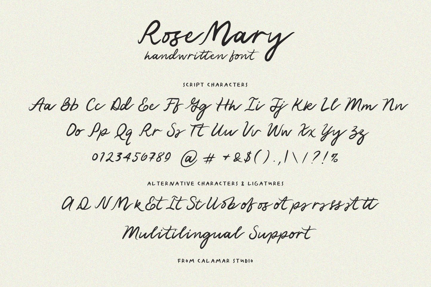 Rose Mary Handwritten Wedding Font