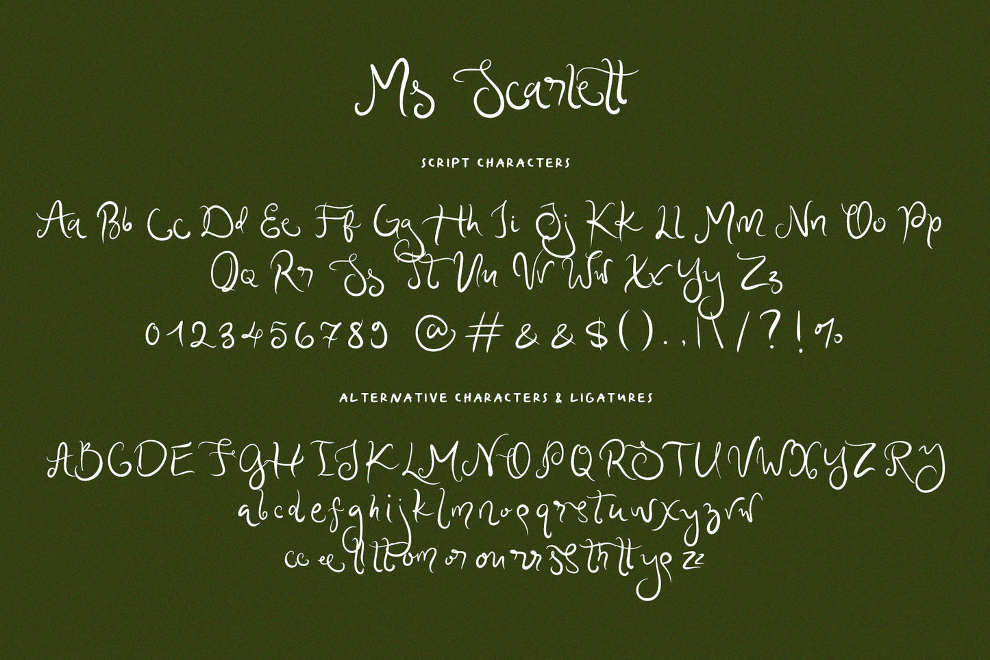 Ms Scarlett Handwritten Whimsy Font