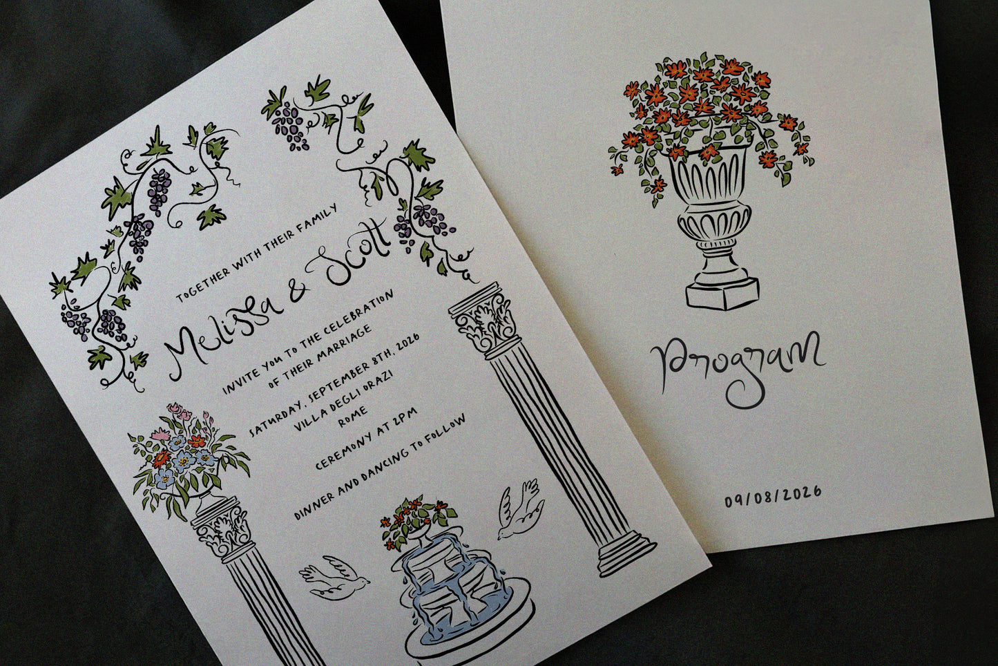 Wedding Clipart Collection for Italy wedding, Tuscany icons 3