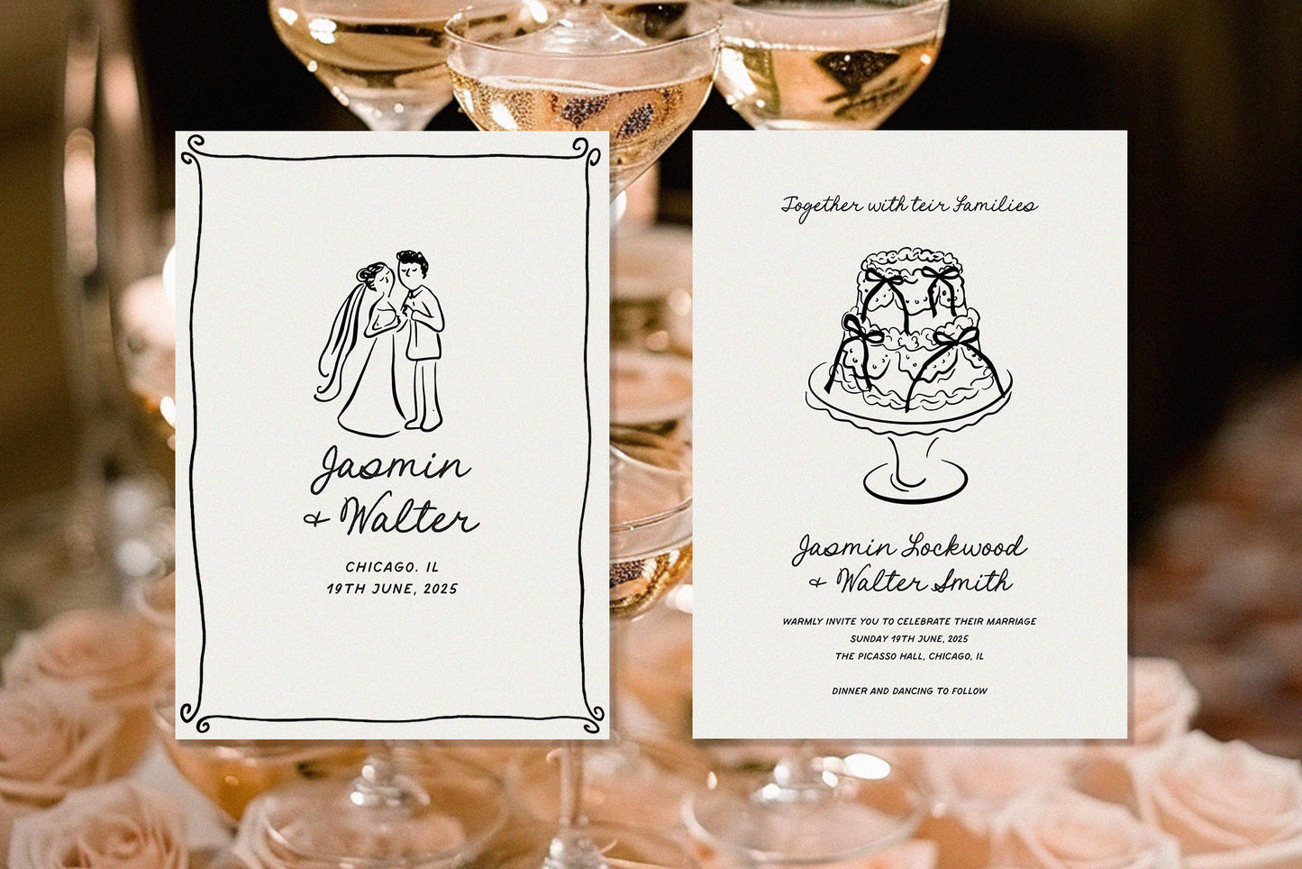 Whimsical Wedding Clipart, Wedding icons, SVG, PNG