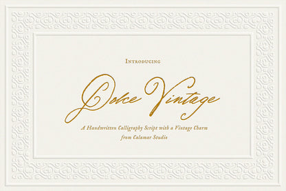 Dolce Vintage| Handwritten Font