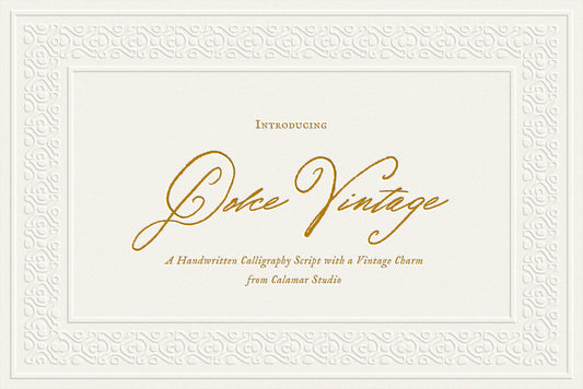 Dolce Vintage| Handwritten Font
