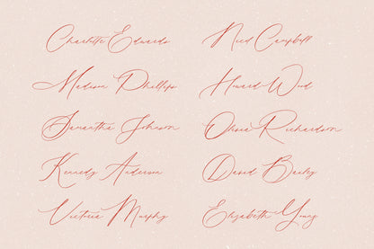 Elegant Calligraphy Font Duo for Wedding Invitations 14