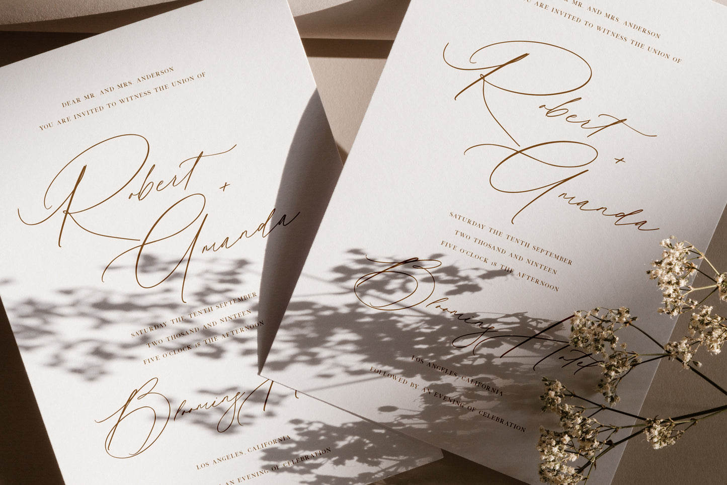 Elegant Calligraphy Font Duo for Wedding Invitations 8