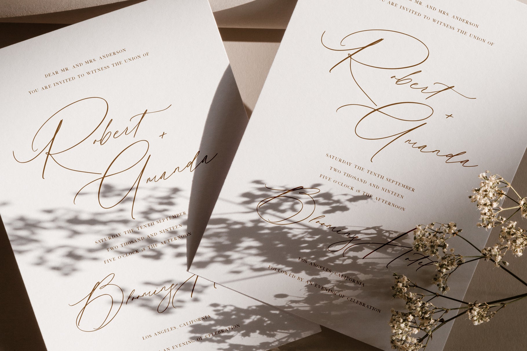 Elegant Calligraphy Font Duo for Wedding Invitations 8