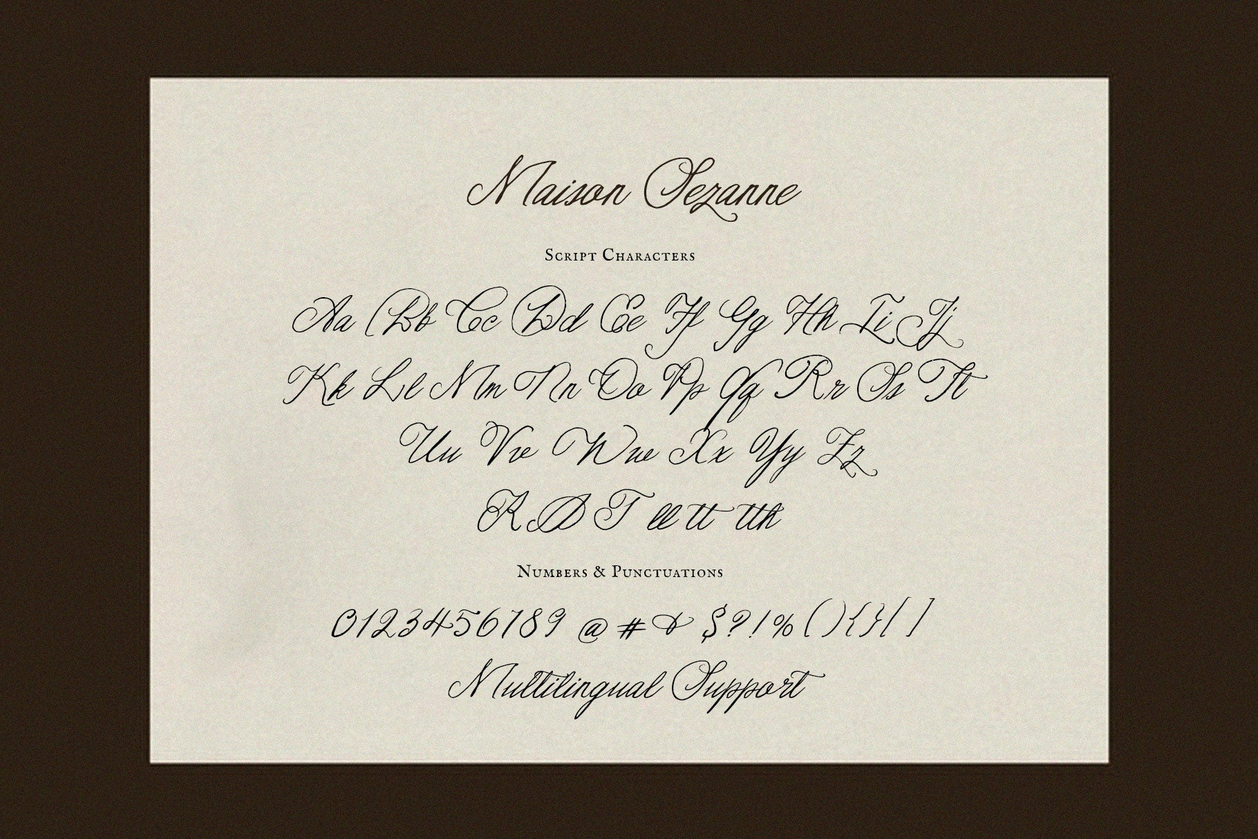 Maison Sezanne | Handwritten Script for Wedding Invitations, Calligraphy Font 15