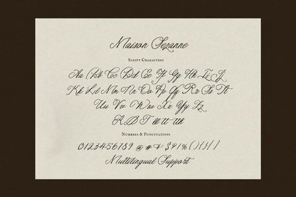 Maison Sezanne | Handwritten Script for Wedding Invitations, Calligraphy Font 15