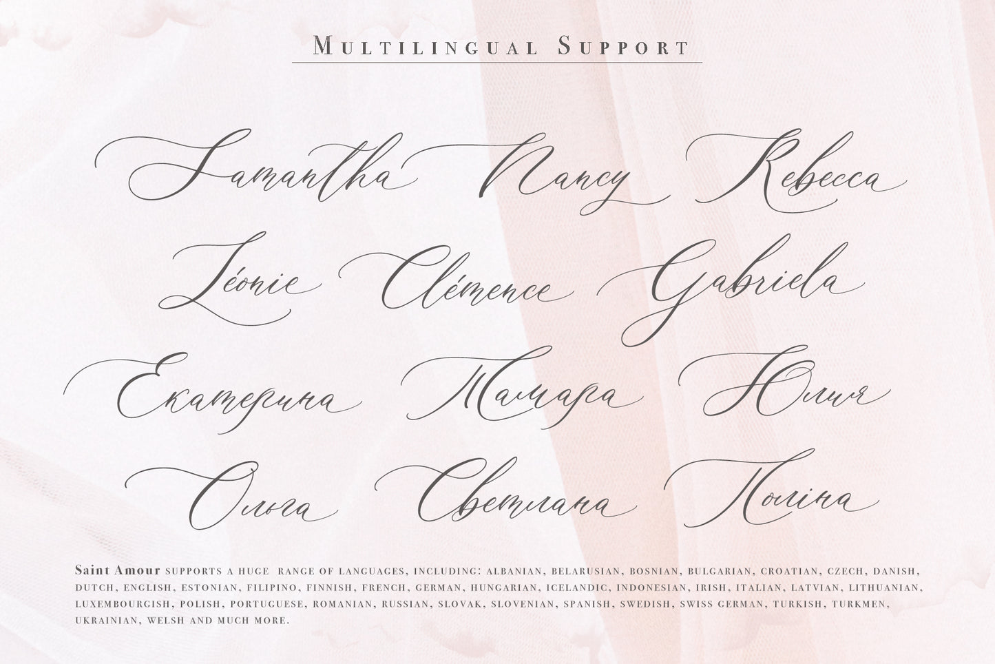 Saint Amour | Wedding Calligraphy Font