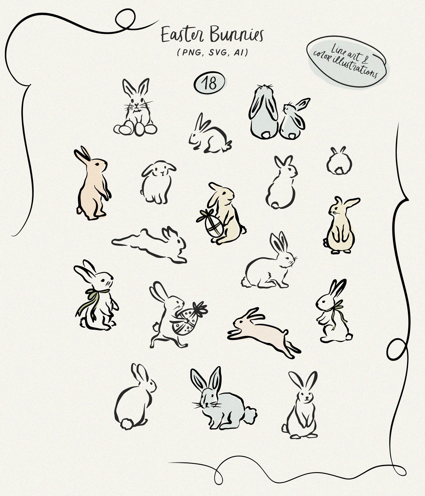 Whimsy Easter Collection | SVG, PNG