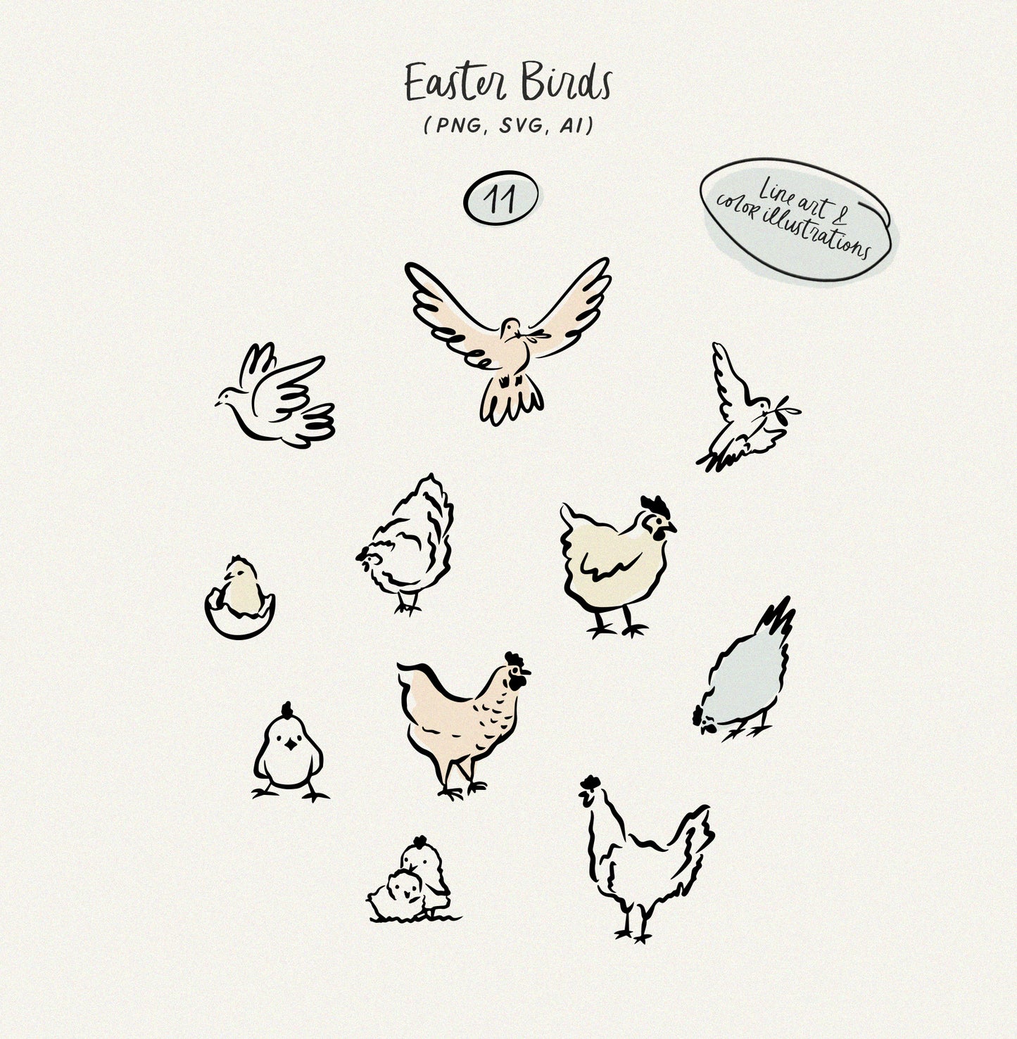 Whimsy Easter Collection | SVG, PNG