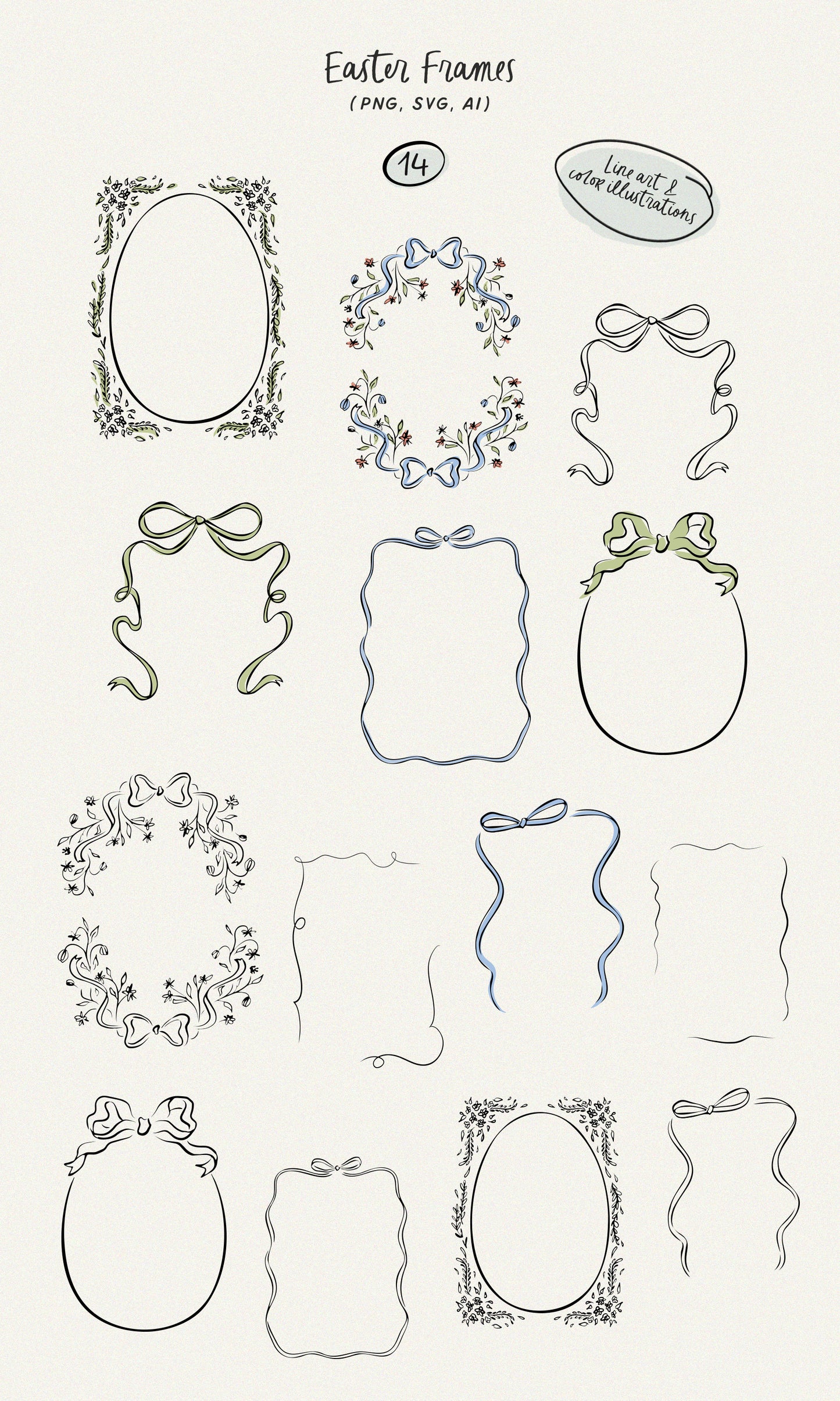 Whimsy Easter Collection | SVG, PNG