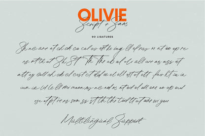 Olivie Font Duo / Script & Sans