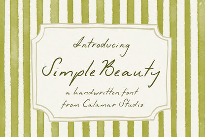 Simple Beauty Realistic Handwriting Font