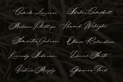 Wedding Calligraphy font 11