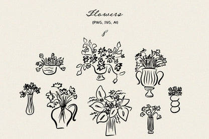 Whimsical Wedding Clipart, Wedding icons, SVG, PNG 